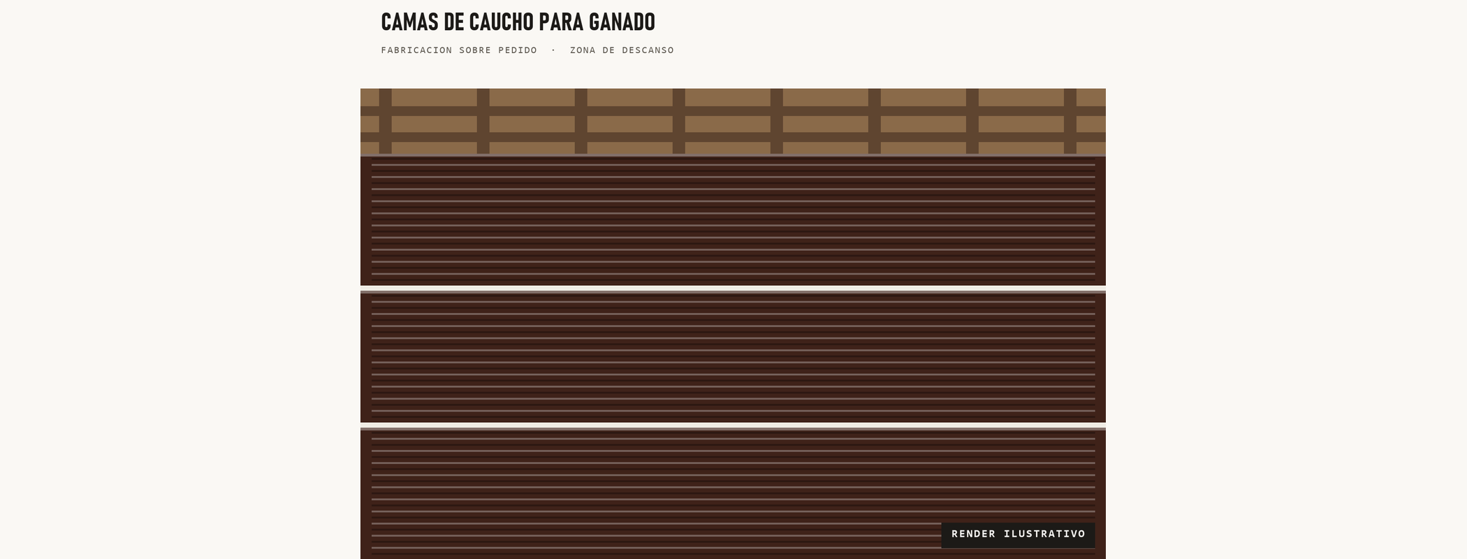 Camas para ganado lechero