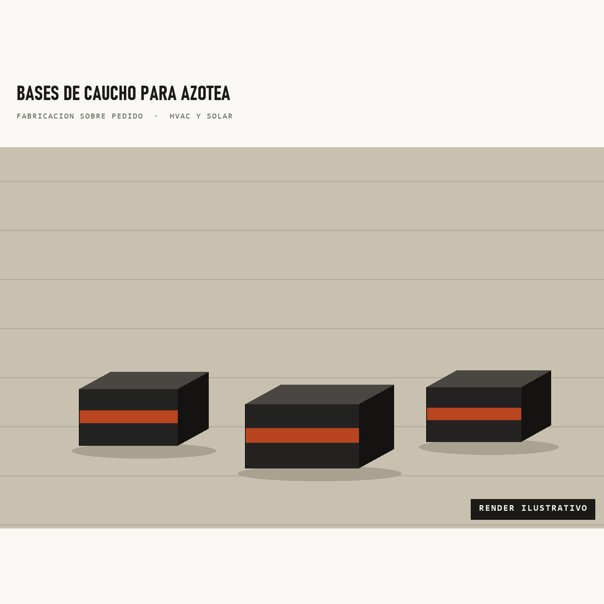 Bases para HVAC y paneles solares